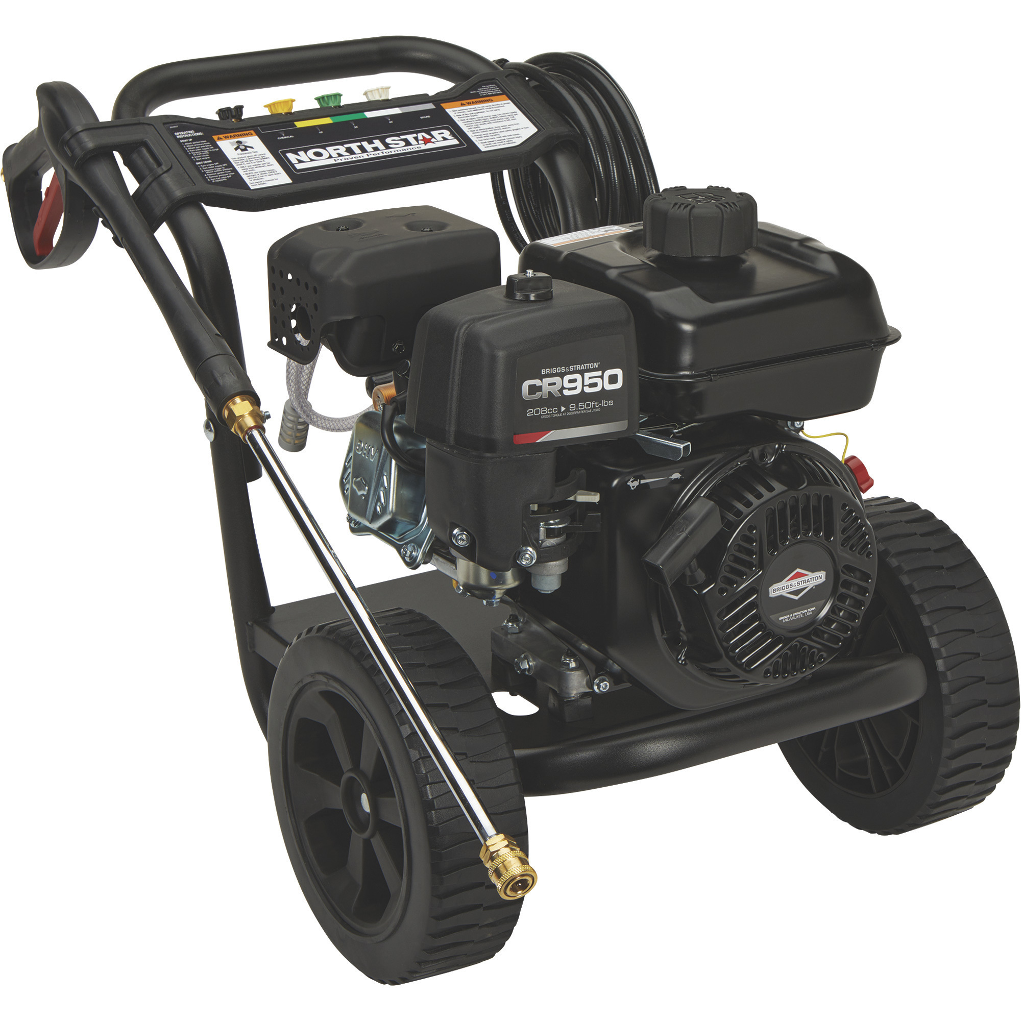 NorthStar Gas Cold Water Pressure Washer, 3200 PSI, 2.5 GPM, Briggs & Stratton Engine
